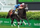 A Little Bit Sassy wins the 2014 Edgewood Stakes. <br><a target="blank" href="http://photos.bloodhorse.com/AtTheRaces-1/At-the-Races-2014/i-vxgKtTL">Order This Photo</a>