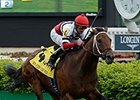 Marchman wins the 2014 Twin Spires Turf Sprint. <br><a target="blank" href="http://photos.bloodhorse.com/AtTheRaces-1/At-the-Races-2014/i-kHXF6nb">Order This Photo</a>
