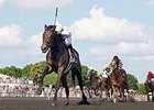 My Option runs away from the field to win the Chicago Handicap.