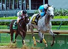 On Fire Baby wins the 2014 La Troienne. <br><a target="blank" href="http://photos.bloodhorse.com/AtTheRaces-1/At-the-Races-2014/i-ms4gNdR">Order This Photo</a>