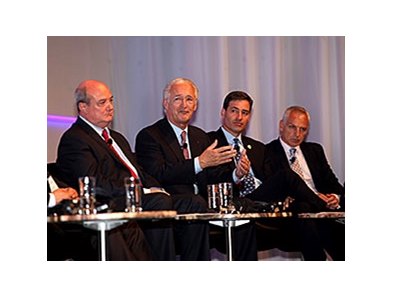 (From left to right) Panelists Dr Paul Marie Gadot, representative of France Galop; Louis Romanet, Chairman of IFHA; James L. Gagliano, President and Chief Operating Officer of The Jockey Club, and Paul Bittar, Chief Executive of British Horseracing Autho