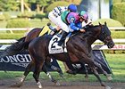 Itsmyluckyday fights off Moreno to win the Woodward.<br><a target="blank" href="http://photos.bloodhorse.com/AtTheRaces-1/At-the-Races-2014/i-mDj3wXV">Order This Photo</a>