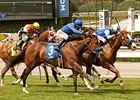Tribal Spy comes home strong to win the Las Cienegas at Santa Anita.