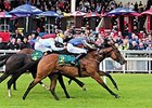 Dick Whittington comes on late to win the Keeneland Phoenix Stakes.<br><a target="blank" href="http://photos.bloodhorse.com/AtTheRaces-1/At-the-Races-2014/i-rLdncVg">Order This Photo</a>