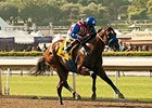 Can the Man streaks to victory in the Affirmed Stakes.