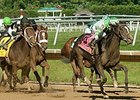 Fortune Pearl won the 2014 Delaware Oaks at Delaware Park.