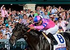 Dance With Fate comes home strong to win the Blue Grass Stakes.<br><a target="blank" href="http://photos.bloodhorse.com/AtTheRaces-1/At-the-Races-2014/35724761_2vdnSX#!i=3175519579&k=hftMSRj">Order This Photo</a>