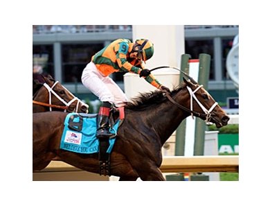 2012 Kentucky Oaks winner Believe You Can<br><a target="blank" href="http://photos.bloodhorse.com/AtTheRaces-1/at-the-races-2012/22274956_jFd5jM#!i=1829142745&k=SdHpVLd">Order This Photo</a>