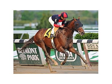 Tonalist rolls to victory in the Peter Pan.<br><a target="blank" href="http://photos.bloodhorse.com/AtTheRaces-1/At-the-Races-2014/i-TDrjfFN">Order This Photo</a>