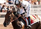 Doinghardtimeagain and Mike Smith take the Great Lady M. Stakes.