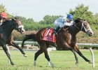 Divine Oath and Jose Caraballo take the Kent Stakes at Delaware Park.