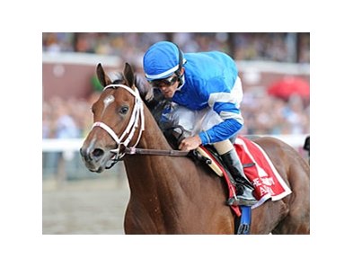 Alpha winning the Jim Dandy Stakes.