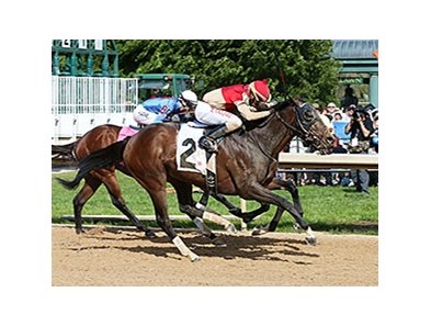 Bourbonize gets up late to win the Northern Spur Stakes at Oaklawn Park.