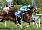 Wallyanna won the 2014 National Museum of Racing Hall of Fame Stakes. <br><a target="blank" href="http://photos.bloodhorse.com/AtTheRaces-1/At-the-Races-2014/i-mh7bQx3">Order This Photo</a>