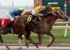 Shanon Nicole gets by Kiss to Remember to win the Indiana Grand.