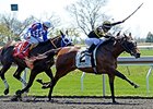 Hootenanny makes the winning move in his debut. <br><a target="blank" href="http://photos.bloodhorse.com/AtTheRaces-1/At-the-Races-2014/35724761_2vdnSX#!i=3186308075&k=R2XNhDg">Order This Photo</a>