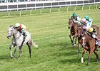 Inimitable Romanee wins the 2014 Bewitch Stakes. <br><a target="blank"http://photos.bloodhorse.com/AtTheRaces-1/At-the-Races-2014/i-9W29PDL">Order This Photo</a>