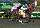 Tamarando gets by Dance With Fate to win the El Camino Real Derby.