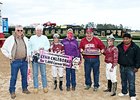 Trainer Lynn Chleborad celebrates win number 1,000.