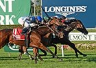 La Tia wins the Athenia Stakes.
<br><a target="blank" href="http://photos.bloodhorse.com/AtTheRaces-1/At-the-Races-2014/i-djv2xhL">Order This Photo</a>