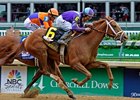 Princess of Sylmar makes her first start since winning the Kentucky Oaks.<br><a target="blank" href="http://photos.bloodhorse.com/AtTheRaces-1/at-the-races-2013/27257665_QgCqdh#!i=2491586352&k=rQDZXKM">Order This Photo</a>