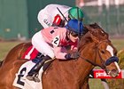 Embarr carries top weight of 124 pounds in the Brookmeade Stakes.