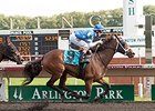 Aurelia's Belle won the Arlington Park Oaks on Polytrack July 19.