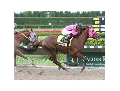 Finallymadeit leads the way in the Fred W. Hooper Handicap.