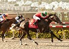 Lady of Fifty rolls to victory in the Clement L. Hirsch Stakes.