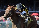 Dance to Bristol winning the Honorable Miss.
<br><a target="blank" href="http://photos.bloodhorse.com/AtTheRaces-1/at-the-races-2013/27257665_QgCqdh#!i=2665080254&k=qbxSr8k">Order This Photo</a>