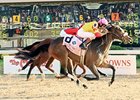 Bouquet Booth flies home to win the Delta Downs Princess.