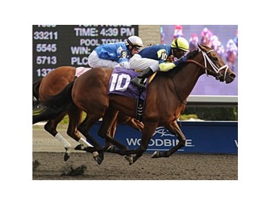 Roxy Gap won the Whimsical Stakes by a neck on April 22.