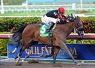 Musical Romance comes home strong to win the Inside Information at Gulfstream Park.