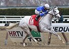 Snowbell streaks to victory in the Comely Stakes.<br><a target="blank" href="http://photos.bloodhorse.com/AtTheRaces-1/At-the-Races-2014/i-ZCmRDZX">Order This Photo</a>