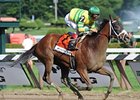 Devil May Care cruises home in the Coaching Club American Oaks.<br><a target="blank" href="http://www.bloodhorse.com/horse-racing/photo-store?ref=http%3A%2F%2Fpictopia.com%2Fperl%2Fgal%3Fprovider_id%3D368%26ptp_photo_id%3D9116784%26ref%3Dstory">Order This Photo</a>