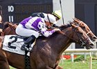 Reb fights for the win in the American Derby.