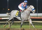 Concord Point streaks to a new track record in the Iowa Derby.