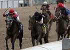 Jody Slew scored her first black-type victory in the Tiffany Lass Stakes.