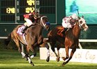 Acting Zippy held off Orientate Express for a neck victory in the John B. Connally Turf Handicap at Sam Houston Race Park.