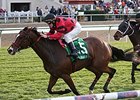 String King fights for the win in the Col. E. R. Bradley Handicap.
