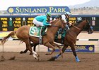 Raise the Bridle finished first in the Borderland Derby at Sunland Park, but was disqualified and placed second.