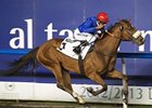 Moonwalk in Paris came up the rail to win the Firebreak Stakes.