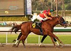 Coil overtakes Ultimate Eagle to win the San Pasqual Stakes by a head.