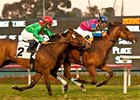 Star Billing gets up late to win the Matriarch at Hollywood Park.