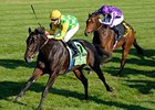 Never Retreat storms home to win the First Lady at Keeneland.<br><a target="blank" href="http://www.bloodhorse.com/horse-racing/photo-store?ref=http%3A%2F%2Fpictopia.com%2Fperl%2Fgal%3Fprovider_id%3D368%26ptp_photo_id%3D9701181%26ref%3Dstory">Order This Photo</a>