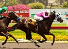 Via Villaggio takes the Railbird Stakes at Hollywood Park.