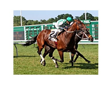 Change of Command set a Monmouth Park new course record for five furlongs on turf in theElkwood Stakes.