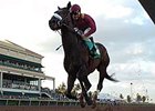 Juvenile champion War Pass romps in seasonal debut.
<br><a target="blank" href="http://www.bloodhorse.com/horse-racing/photo-store?ref=http%3A%2F%2Fpictopia.com%2Fperl%2Fgal%3Fprovider_id%3D368%26ptp_photo_id%3D3670138%26ref%3Dstory">Order This Photo</a>