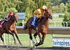 Pataky Kid sprints home in the Arlington-Washington Futurity.