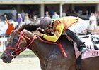 Pica Slew and Manoel Cruz are in control in the Azalea.
